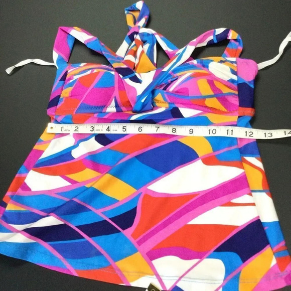 Trina Turk Womens Multicolor Rio Convertible Bandeau Tankini Size 2 NWT - Picture 5 of 10
